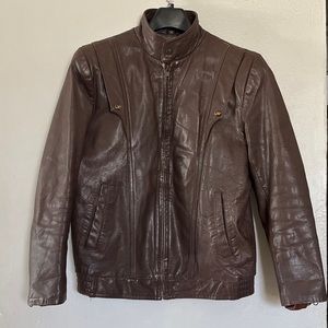 Vintage Mens Leather Loft Motorcycle Jacket - Asiatic Rare Brand
